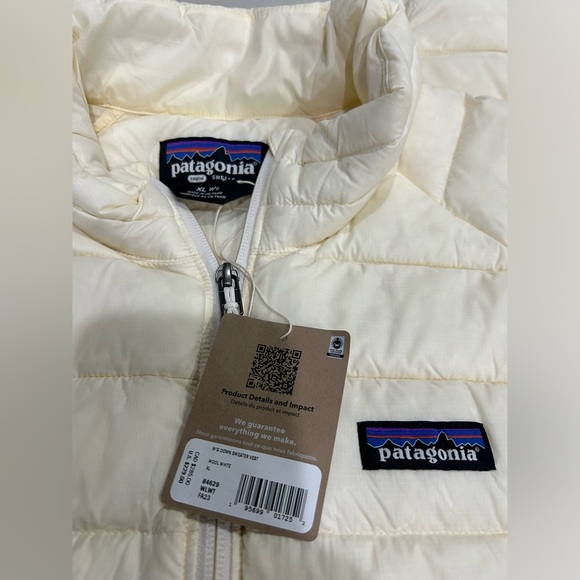 Patagonia Women's XL Down Sweater Vest Puffer Puff Wool White NWT Puffy - Picture 5 of 7